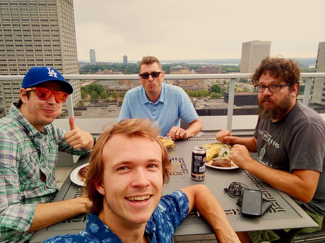 Celebrating our hard work with a barbeque 